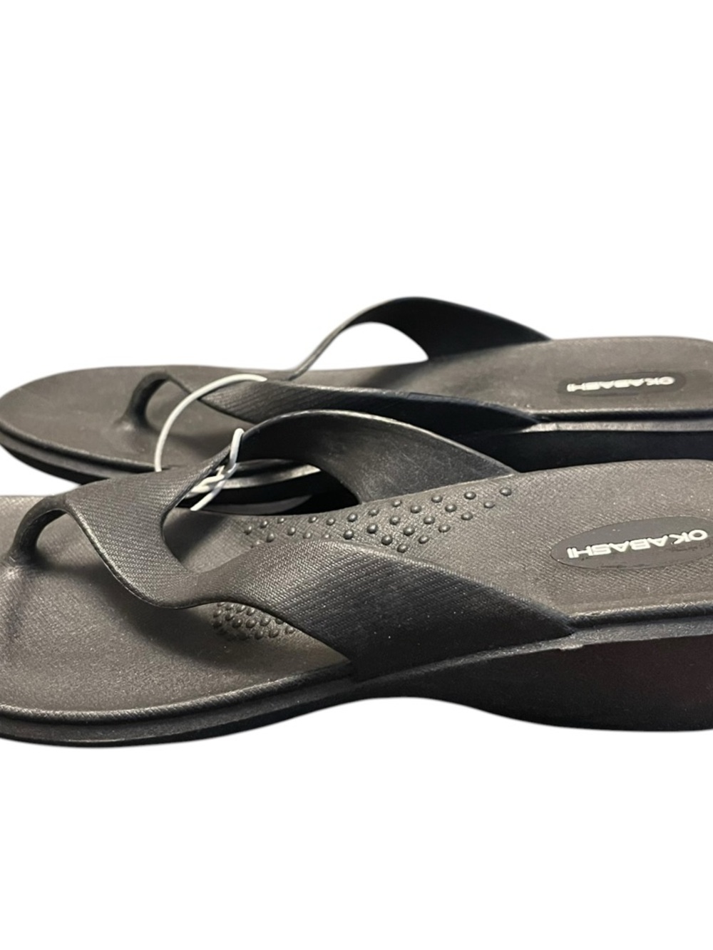 Okabashi Black Flip Flop Sandals